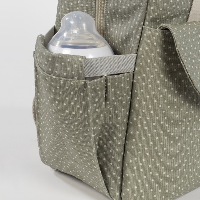 Walking&#x20;Mum&#x20;&#x7C;&#x20;Mochila&#x20;de&#x20;Maternidade&#x20;Polka&#x20;Dot&#x20;Poppy&#x20;Moss