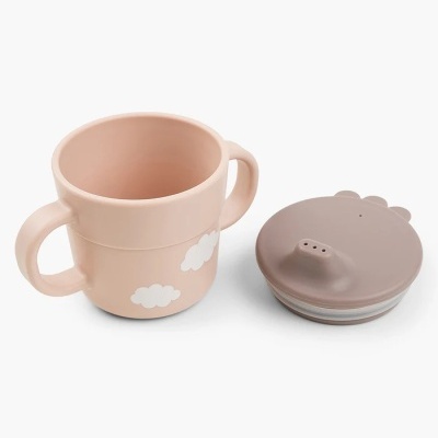 Done&#x20;by&#x20;Deer&#x20;&#x7C;&#x20;Conjunto&#x20;Primeira&#x20;Refei&#x00E7;&#x00E3;o&#x20;Happy&#x20;Clouds&#x20;3pc&#x20;-&#x20;Rosa