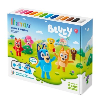 Hey&#x20;Clay&#x20;&#x7C;&#x20;Kit&#x20;Bluey&#x20;e&#x20;os&#x20;Amigos&#x20;Pasta&#x20;de&#x20;Modelar