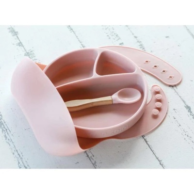 Minikoioi&#x20;&#x7C;&#x20;Conjunto&#x20;alimenta&#x00E7;&#x00E3;o&#x20;rosa&#x20;BLW&#x20;II&#x20;Rosa