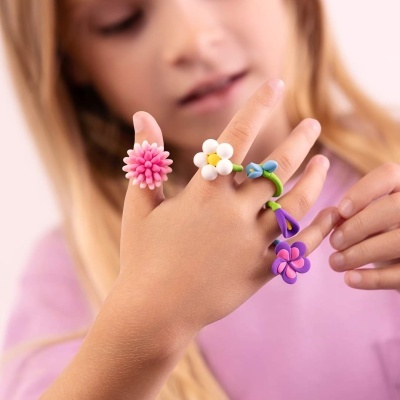 Hey&#x20;Clay&#x20;&#x7C;&#x20;Kit&#x20;de&#x20;Bijuteria&#x20;Bijou&#x20;Flower&#x20;Rings