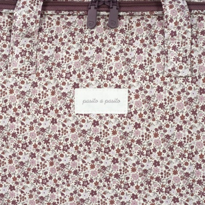 Pasito&#x20;a&#x20;Pasito&#x20;&#x7C;&#x20;Mala&#x20;Maternidade&#x20;Retangular&#x20;Cherry&#x20;Flowers&#x20;-&#x20;Rosa