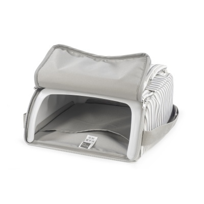 Walking&#x20;Mum&#x20;&#x7C;&#x20;Cadeira&#x20;de&#x20;Refei&#x00E7;&#x00E3;o&#x20;Port&#x00E1;til&#x20;Botton&#x20;Strips&#x20;-&#x20;Branco