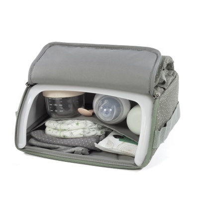 Walking&#x20;Mum&#x20;&#x7C;&#x20;Cadeira&#x20;de&#x20;Refei&#x00E7;&#x00E3;o&#x20;Port&#x00E1;til&#x20;Polka&#x20;Dot&#x20;Poppy&#x20;Moss