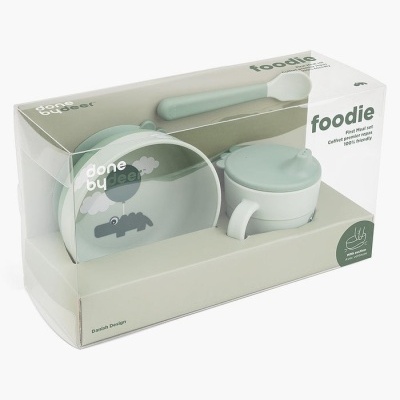 Done&#x20;by&#x20;Deer&#x20;&#x7C;&#x20;Conjunto&#x20;Primeira&#x20;Refei&#x00E7;&#x00E3;o&#x20;Happy&#x20;Clouds&#x20;3pc&#x20;-&#x20;Verde