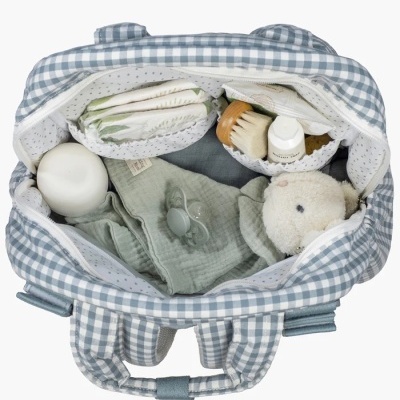 Walking&#x20;Mum&#x20;&#x7C;&#x20;Mochila&#x20;de&#x20;Maternidade&#x20;Pralin&#x00E9;&#x20;Vichy&#x20;Matcha