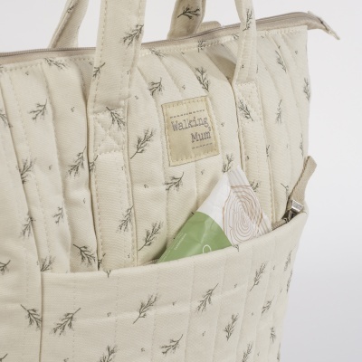 Walking&#x20;Mum&#x20;&#x7C;&#x20;Mochila&#x20;de&#x20;Maternidade&#x20;Mimosa&#x20;-&#x20;Verde&#x20;e&#x20;P&#x00E9;rola