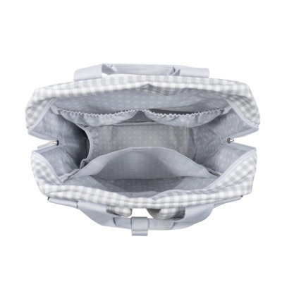 Walking&#x20;Mum&#x20;&#x7C;&#x20;Mochila&#x20;de&#x20;Maternidade&#x20;I&#x20;Love&#x20;Vichy&#x20;-&#x20;Cinza