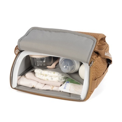 Walking&#x20;Mum&#x20;&#x7C;&#x20;Cadeira&#x20;de&#x20;Refei&#x00E7;&#x00E3;o&#x20;Port&#x00E1;til&#x20;Polka&#x20;Dot&#x20;Poppy&#x20;Cinnamon