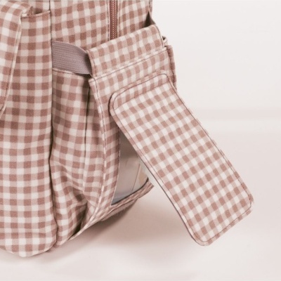 WALKING&#x20;MUM&#x20;&#x7C;&#x20;MOCHILA&#x20;DE&#x20;MATERNIDADE&#x20;I&#x20;LOVE&#x20;VICHY&#x20;PINK