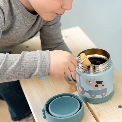 Done&#x20;by&#x20;Deer&#x20;&#x7C;&#x20;Termo&#x20;para&#x20;S&#x00F3;lidos&#x20;Tiny&#x20;Farm&#x20;300ml&#x20;-&#x20;Azul