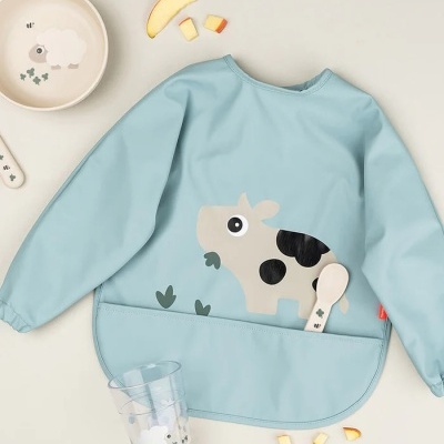 Done&#x20;by&#x20;Deer&#x20;&#x7C;&#x20;Babete&#x20;Imperme&#x00E1;vel&#x20;c&#x2F;&#x20;Mangas&#x20;Tiny&#x20;Farm&#x20;-&#x20;Azul