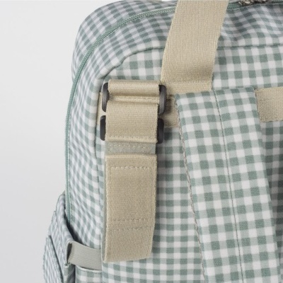 WALKING&#x20;MUM&#x20;&#x7C;&#x20;MOCHILA&#x20;DE&#x20;MATERNIDADE&#x20;I&#x20;LOVE&#x20;VICHY&#x20;GREEN