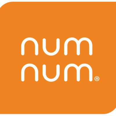 Logótipo num num® branco sobre fundo laranja