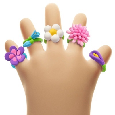 Hey&#x20;Clay&#x20;&#x7C;&#x20;Kit&#x20;de&#x20;Bijuteria&#x20;Bijou&#x20;Flower&#x20;Rings