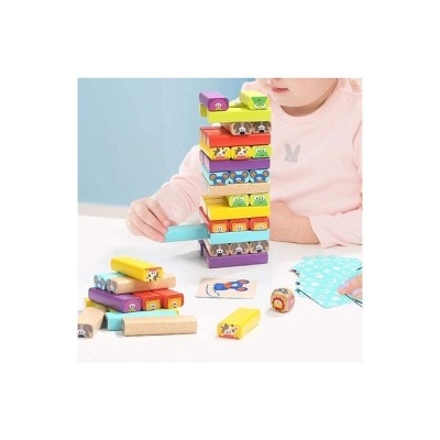 TopBright&#x20;Torre&#x20;de&#x20;Madeira&#x20;Jenga&#x20;Animais