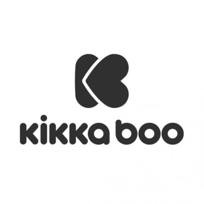 Logotipo preto com símbolo e texto kikka boo