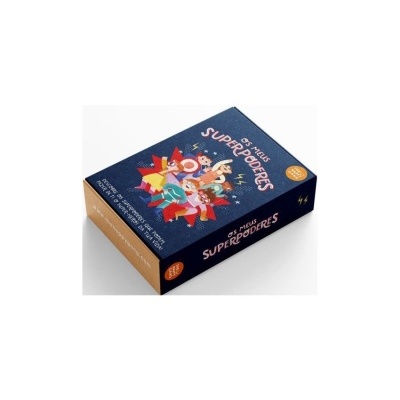 Caixa de jogo ou livro OS MEUS SUPERPODERES com ilustrações de crianças super-heróis