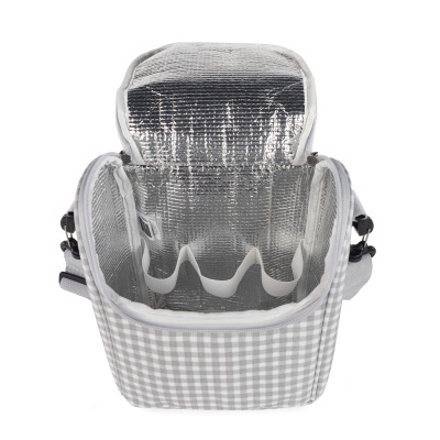 Walking&#x20;Mum&#x20;&#x7C;&#x20;Bolsa&#x20;T&#x00E9;rmica&#x20;I&#x20;Love&#x20;Vichy&#x20;-&#x20;Cinza