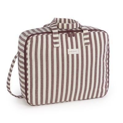 Pasito&#x20;a&#x20;Pasito&#x20;&#x7C;&#x20;Mala&#x20;Maternidade&#x20;Retangular&#x20;Cherry&#x20;Strips&#x20;-&#x20;Cereja