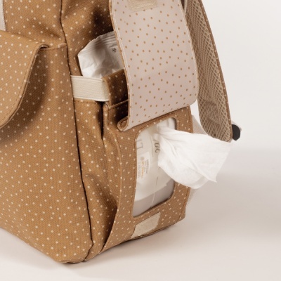 Walking&#x20;Mum&#x20;&#x7C;&#x20;Mochila&#x20;de&#x20;Maternidade&#x20;Polka&#x20;Dot&#x20;Poppy&#x20;Cinnamon