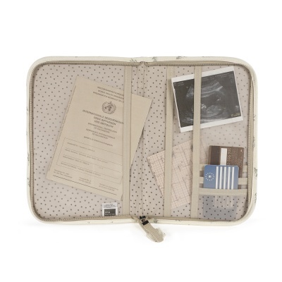 Walking&#x20;Mum&#x20;Porta&#x20;Documentos&#x20;Mimosa&#x20;-&#x20;Verde&#x20;e&#x20;P&#x00E9;rola