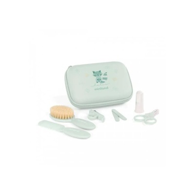 Conjunto de cuidado para bebé com bolsa azul clara Miniland