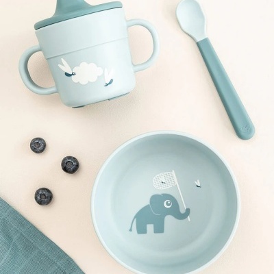 Done&#x20;by&#x20;Deer&#x20;&#x7C;&#x20;Conjunto&#x20;Primeira&#x20;Refei&#x00E7;&#x00E3;o&#x20;Foodie&#x20;Elphee&#x20;3pc&#x20;-&#x20;Azul