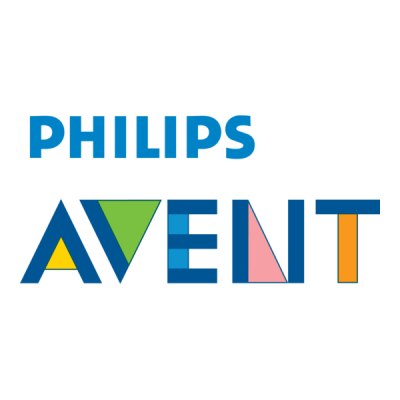 Logótipo PHILIPS AVENT com letras coloridas em fundo branco