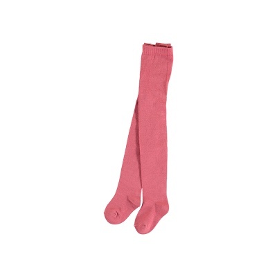Meia-calça rosa de criança em fundo branco