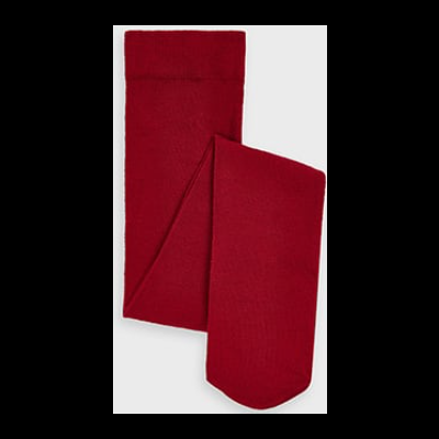 Meia vermelha dobrada sobre fundo cinzento