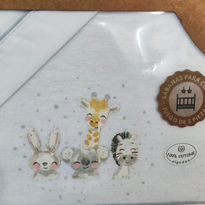 Fraldas para bebé com desenhos animais e etiquetas de algodão