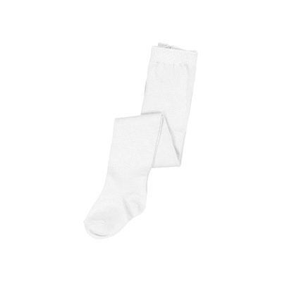 Meia-calça branca para criança sobre fundo branco