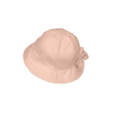 Chapéu cor-de-rosa claro com laço decorativo