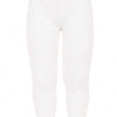 Meias-calças brancas infantis sobre fundo branco