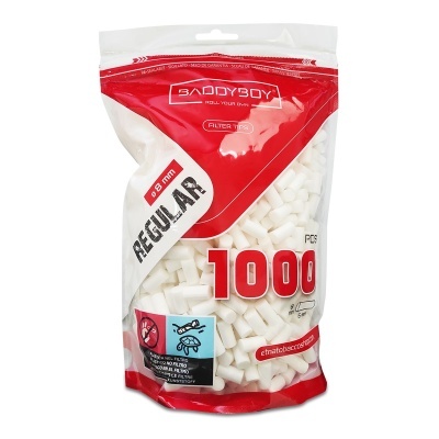 Pacote de filtros de cigarro BADDYBOY 1000 unidades 8 mm