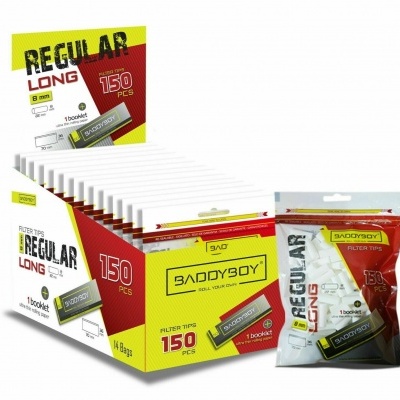 Caixa de filtros para cigarros BLOODYBOY Regular Long 150 pcs