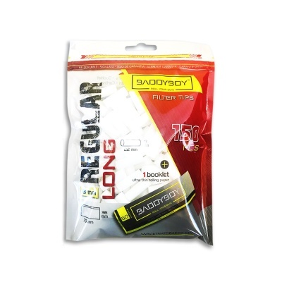 Pacote de filtros para tabaco BADDBOY FILTER TIPS REGULAR LONG 150 pcs