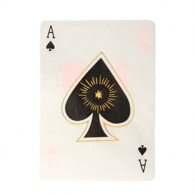 Carta de baralho Ás de Espadas com símbolo preto e dourado