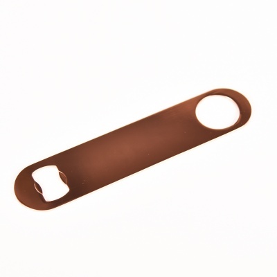 Abridor de garrafas metálico cobre com duas aberturas