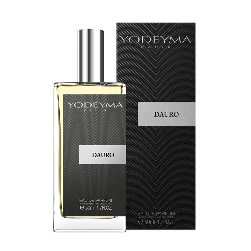Perfume Yodeyma Dauro frasco e caixa preta