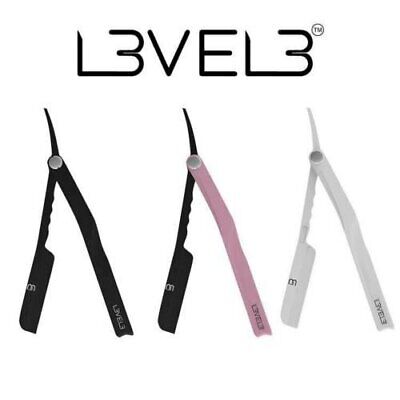 Modeladores de sobrancelhas LEVEL3 em preto, rosa e branco