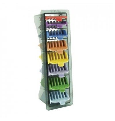 Conjunto de pentes coloridos para máquina de barbear em suporte blister