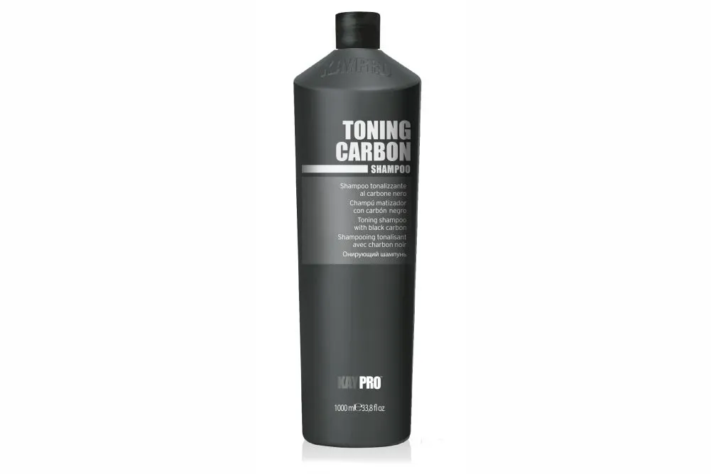 Frasco preto de shampoo Toning Carbon da BAR PRO 1000 ml