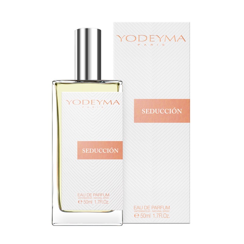 Frasco e embalagem de perfume YODEYMA Seducción 50 ml