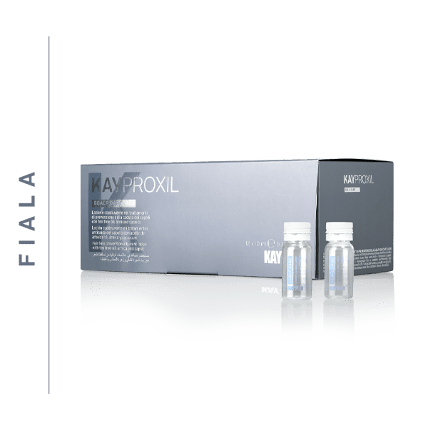 Embalagem do produto KAY PROXIL com ampolas pequenas transparentes