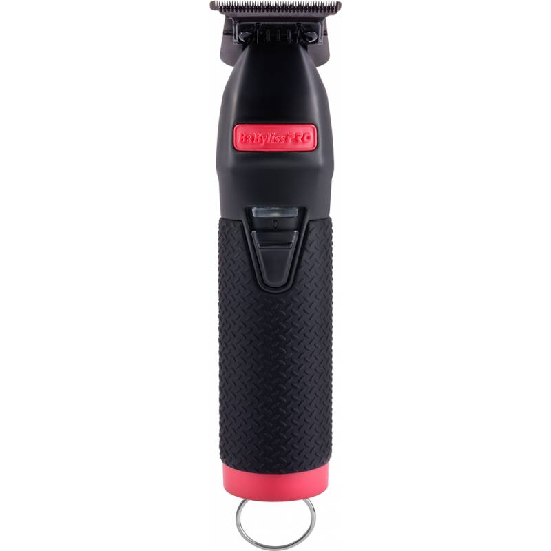 Aparelho de barbear preto e vermelho com lâmina