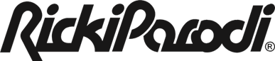 Logótipo Ricki Parodi preto em fundo branco