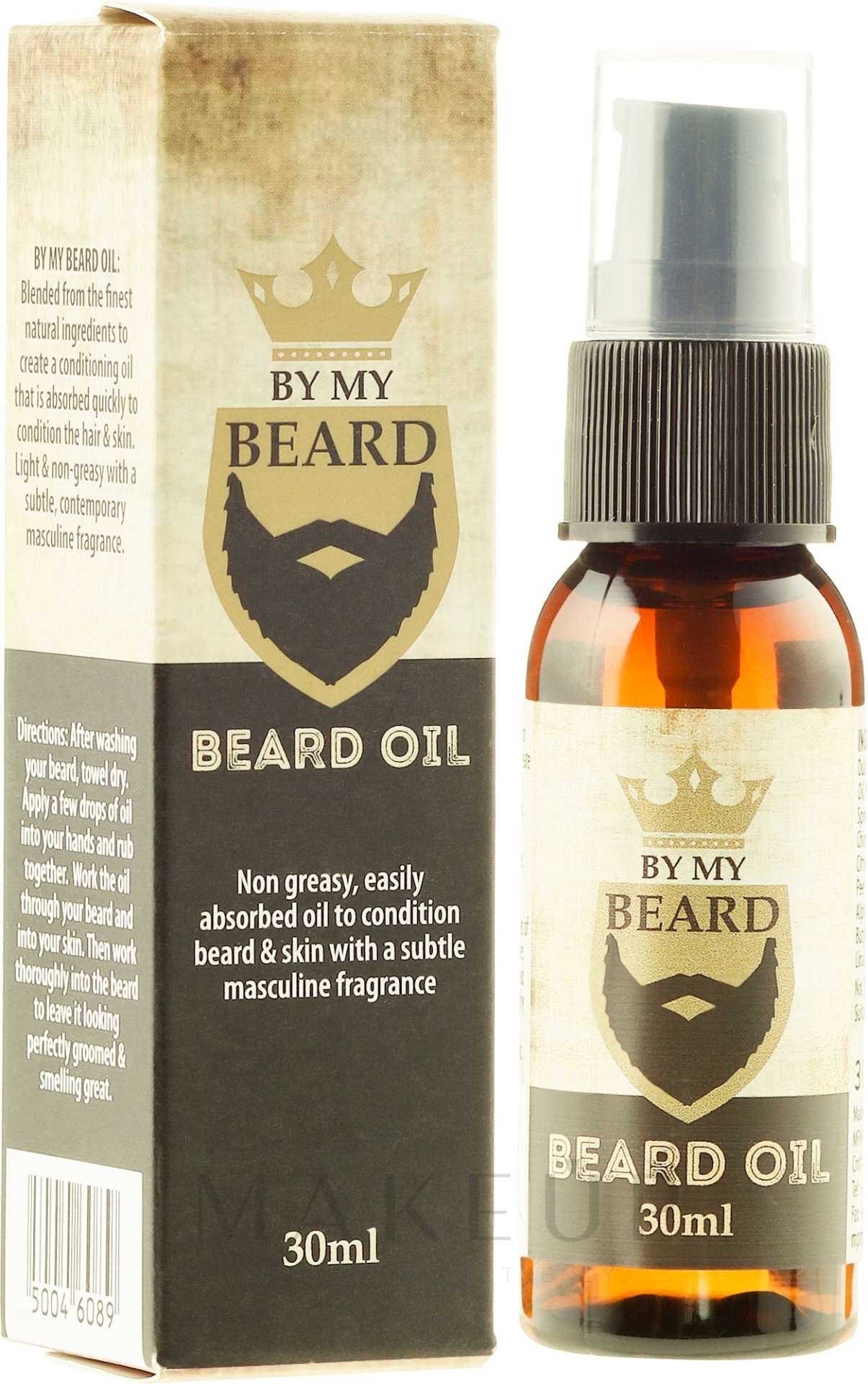 Frasco e caixa de óleo para barba BY MY BEARD OIL 30ml