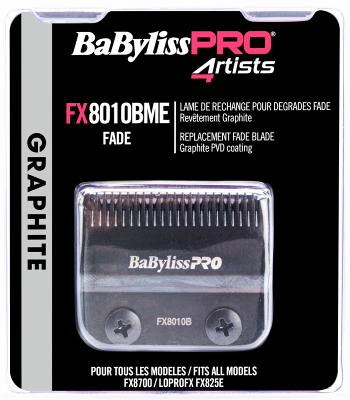 Lâmina de substituição BaBylissPRO FX8010BME com revestimento grafite em embalagem